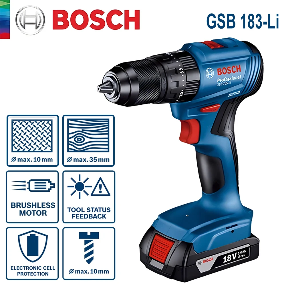 Bosch GSB 183-LI 18V Brushless - đánh giá và giá Bosch Drill Gsb 18V